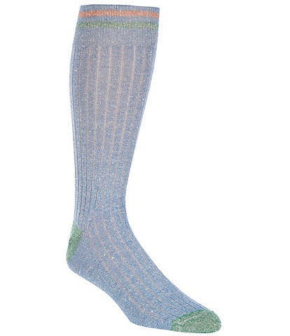 Cremieux Linen-Blend Heel/Toe Crew Dress Socks