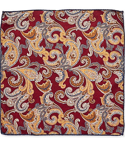 Cremieux Medallion Print 12#double; Square Silk Pocket
