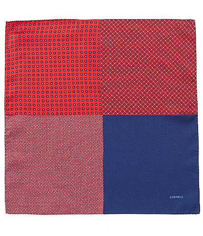 Cremieux Micro Neat 4-Square Silk Pocket Square