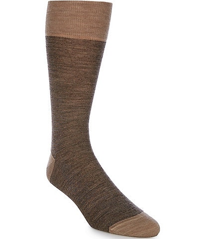 Cremieux Micro Stripe Rib Crew Dress Socks