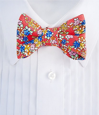 Cremieux Mini Flower Print Woven Bow Tie