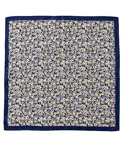 Cremieux Mini Flowers Woven Silk Pocket Square