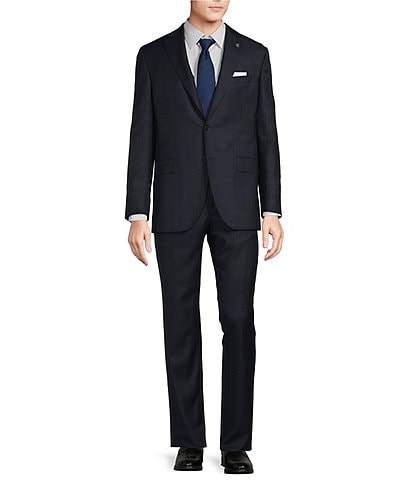 Cremieux Modern Fit Flat Front Tonal Plaid 2-Piece Suit