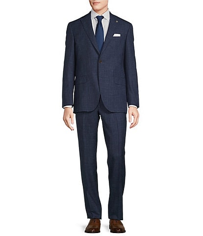 Cremieux Modern Fit Flat Front Small Plaid 2-Piece Suit