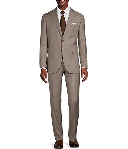 Cremieux Modern Fit Flat Front Striped 2-Piece Suit