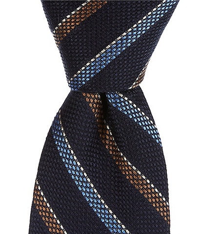 Cremieux Multi Stripe 3#double; Silk Blend Tie