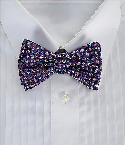 Cremieux Nash Micro Medallion Silk Bow Tie