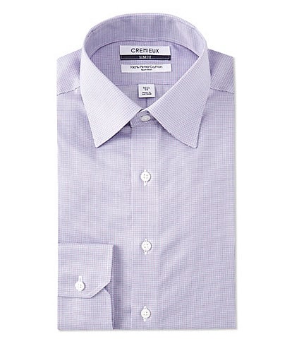 Cremieux Non-Iron Slim Fit Spread Collar Twill Check Dress Shirt