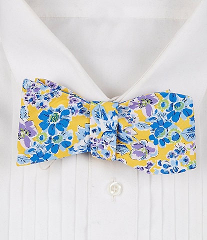 Cremieux Painted Flowers Woven Bow Tie
