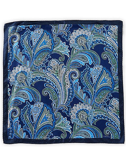 Cremieux Paisley 4 Square Silk Pocket Square