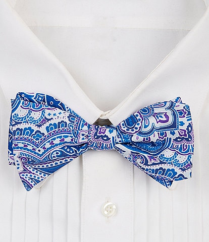 Cremieux Paisley Print Silk Bow Tie