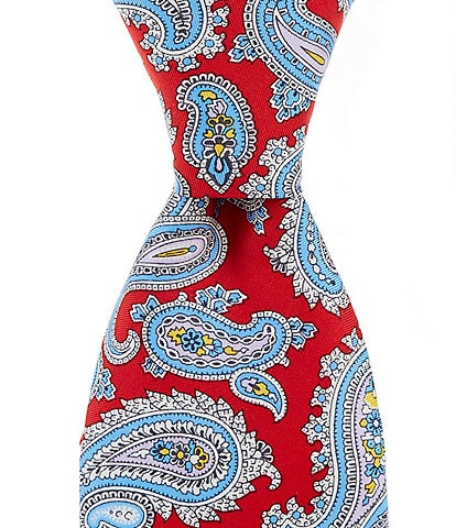 Cremieux Paisley Printed 3 1/8#double; Woven Silk Tie