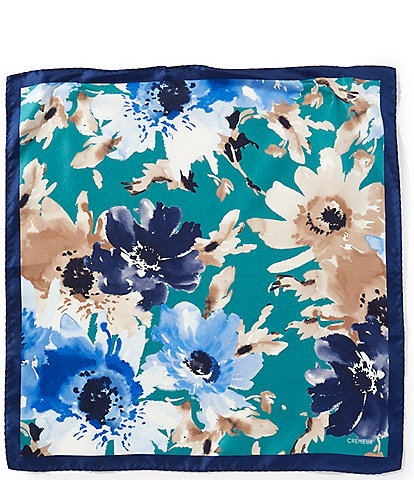 Cremieux Paxton Watercolor Floral Silk Pocket Square