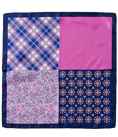 Cremieux Pined Medallion Woven Silk Pocket Square