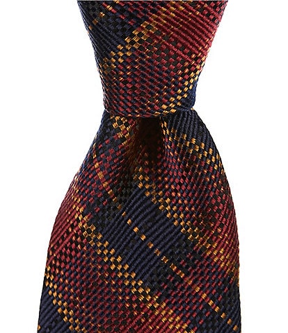 Cremieux Pixelated Plaid Silk 3 1/4#double; Tie