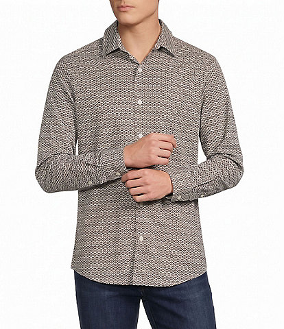 Cremieux Premium Denim Big & Tall Geometric Printed Woven Shirt