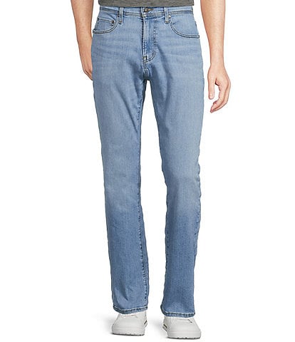 Cremieux Premium Denim Relaxed Straight Fit Light Wash Stretch Jeans