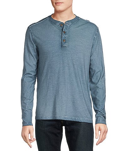 Cremieux Premium Denim Solid Long Sleeve Henley Shirt