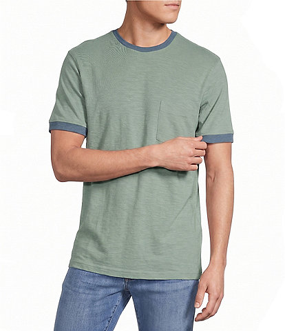 Cremieux Premium Denim Solid Short Sleeve Ringer T-Shirt