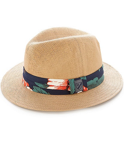 Cremieux Printed Band Panama Hat