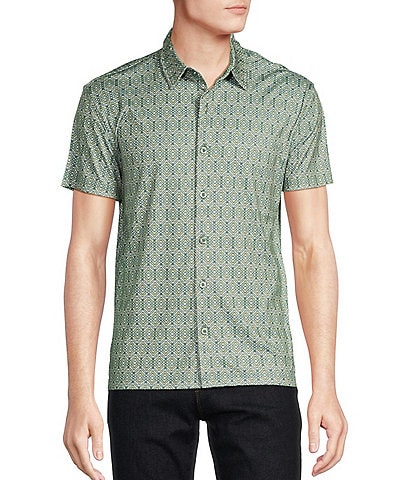 Cremieux Quennay Full Knit Short Sleeve Button Front Shirt