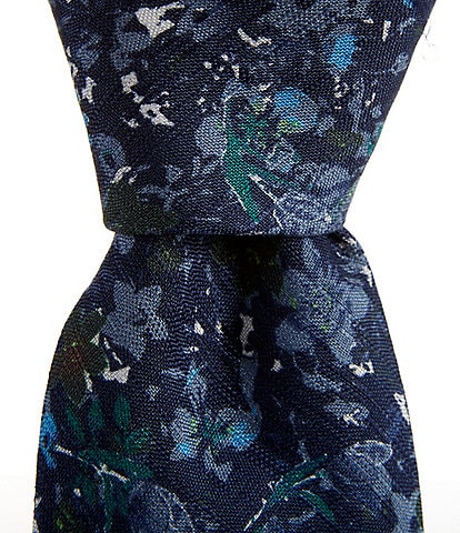 Cremieux Roy Watercolor Floral Print 3" Silk-Blend Tie