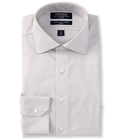 Cremieux Slim Fit Non-Iron Spread Collar Textured Solid Dress Shirt