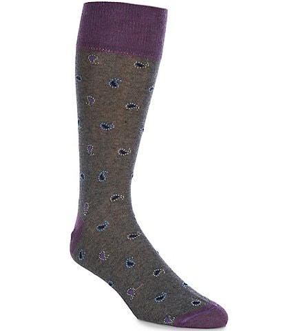 Cremieux Pine Paisley Crew Dress Socks