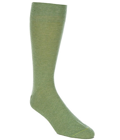 Cremieux Solid Flat-Knit Crew Dress Socks