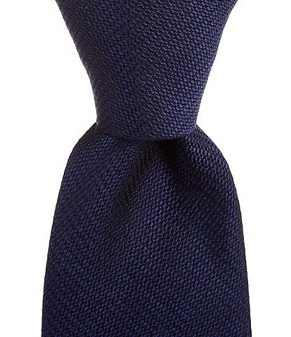 Cremieux Solid Textured 3 1/4#double; Woven Silk Tie