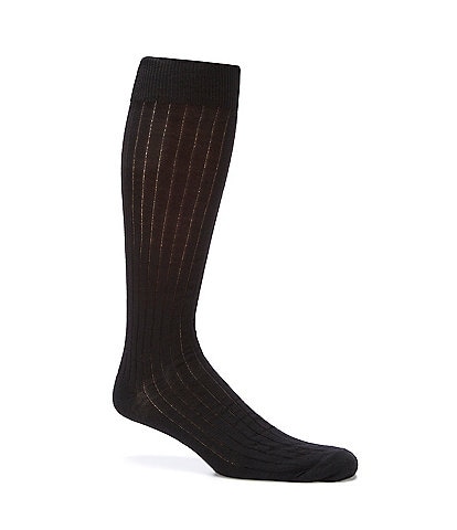 Cremieux Solid Wool Over-the-Calf Dress Socks
