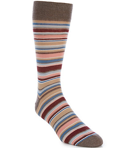 Cremieux Spring Stripe Crew Dress Socks