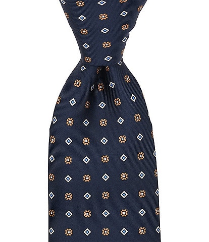 Cremieux Square Floral Medallion Traditional Silk Tie