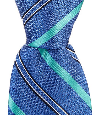 Cremieux Stripe 3 1/4#double; Woven Silk Tie