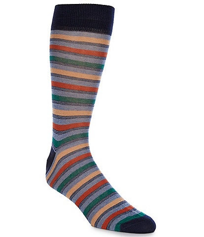 Cremieux Stripe Crew Dress Socks