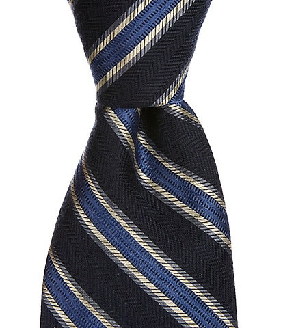 Cremieux Stripe Silk 3 1/4" Tie