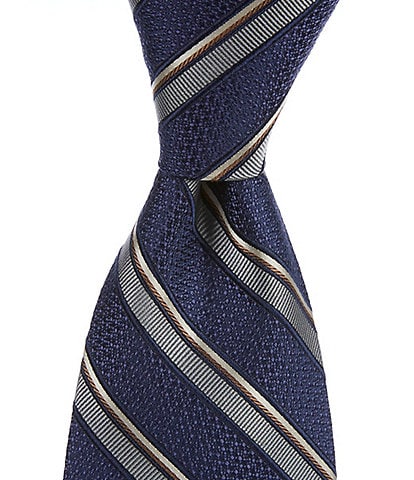 Cremieux Striped 3 1/3" Silk Tie