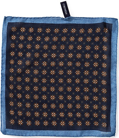 Cremieux Tailored Neat Pattern 12" Silk Pocket Square