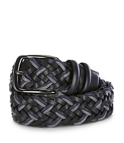 Cremieux Tri-Color Braided Leather/Corded Dress Belt
