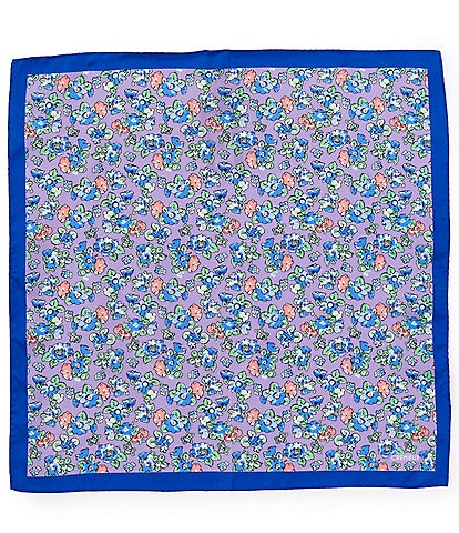Cremieux Watercolor Floral Silk Pocket Square