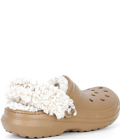 Women's Lined Fur Crocs Crocs Baya Lined Fuzz-Strap Clog