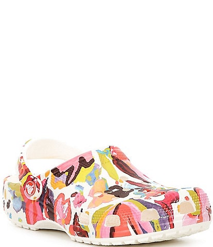 Crocs Women's Classic Floral Printed Clogs