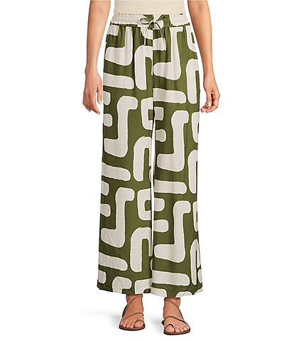 CROSBY By Mollie Burch Coordinating Printed Ziggy Pull-On Pants