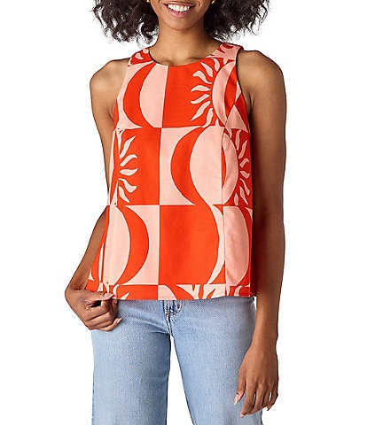 CROSBY by Mollie Burch Wynne Printed Crew Neck Racerback Tank