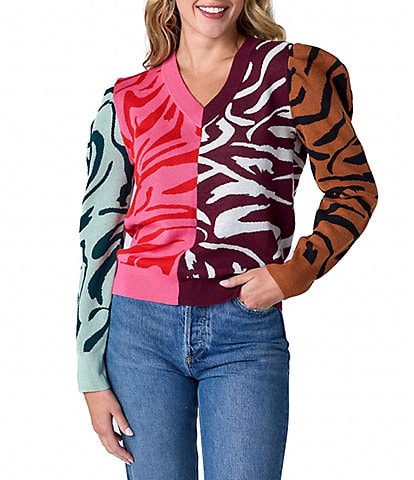 Crosby By Mollie Burch Zebra Teddie Sweater