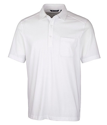 Cutter & Buck Big & Tall Advantage Tri-Blend Jersey Pocket Performance Stretch Short Sleeve Polo Shirt