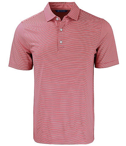 Cutter & Buck Big & Tall Performance Stretch Forge Eco Double Stripe Short Sleeve Polo Shirt