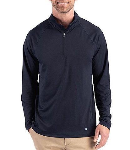 Cutter & Buck Big & Tall Prospect Featherlight Stretch Quarter Zip Pullover