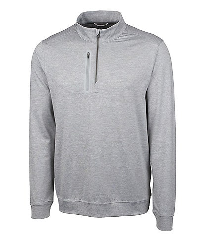 Cutter & Buck Big & Tall Stealth Heathered Performance Stretch Half-Zip Pullover