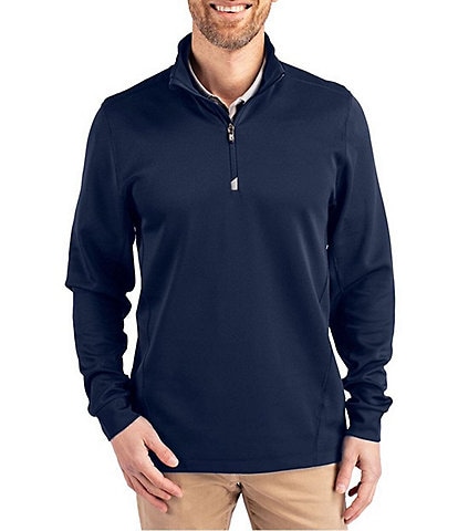 Cutter & Buck Big & Tall Traverse Performance Stretch Half-Zip Pullover